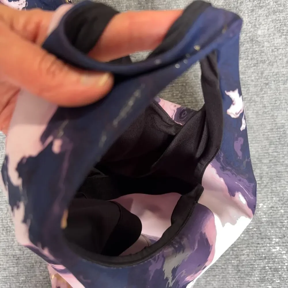 Old Navy Active Powersoft Girls L 10-12 Purple Swirl Leggings Sports Bra Set
